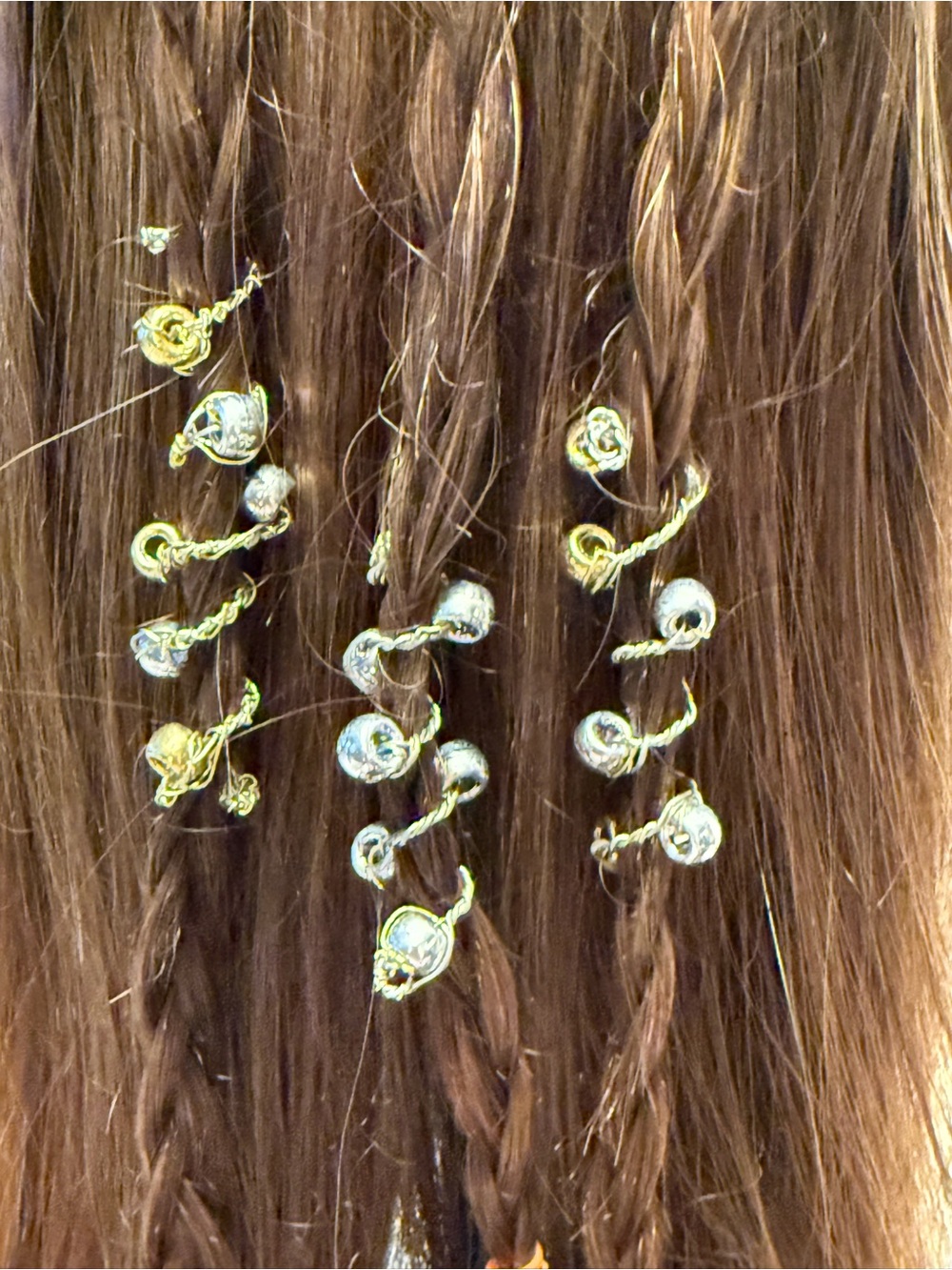 Gold and Silver Hair Coil Charms for Women